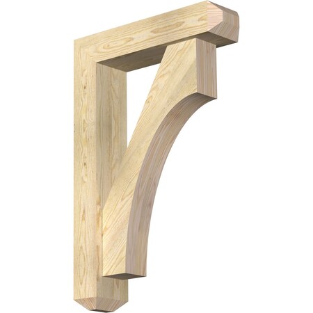 Ekena Millwork Westlake Craftsman Rough Sawn Bracket w/ Offset Brace, Douglas Fir, 6"W x 24"D x 36"H BKT0604X24X36WTL04RDF
